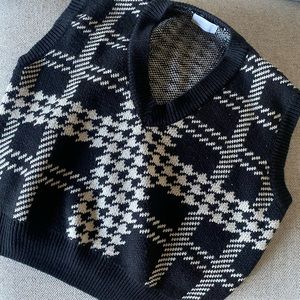 OAK + FORT HERRINGBONE SWEATER VEST